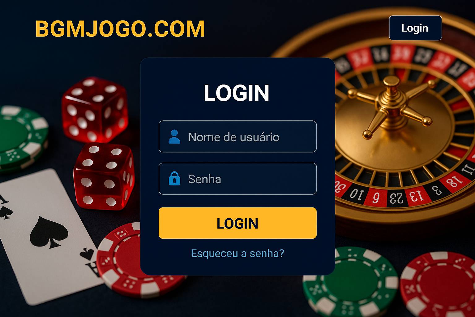 Login no Cassino BGMJOGO.COM
